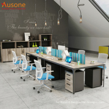 Modern office workstations 6 person long table workstations